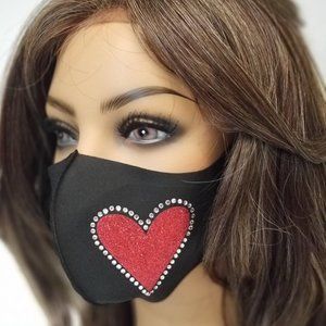 Custom designed Rhinestone face Masks